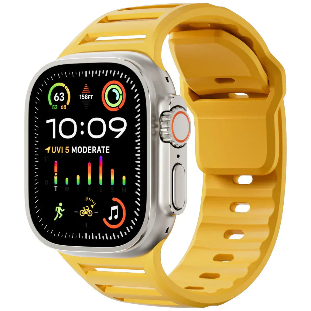AeroFlex Apple Watch 专用硅胶运动表带 — 透气 - Desfino