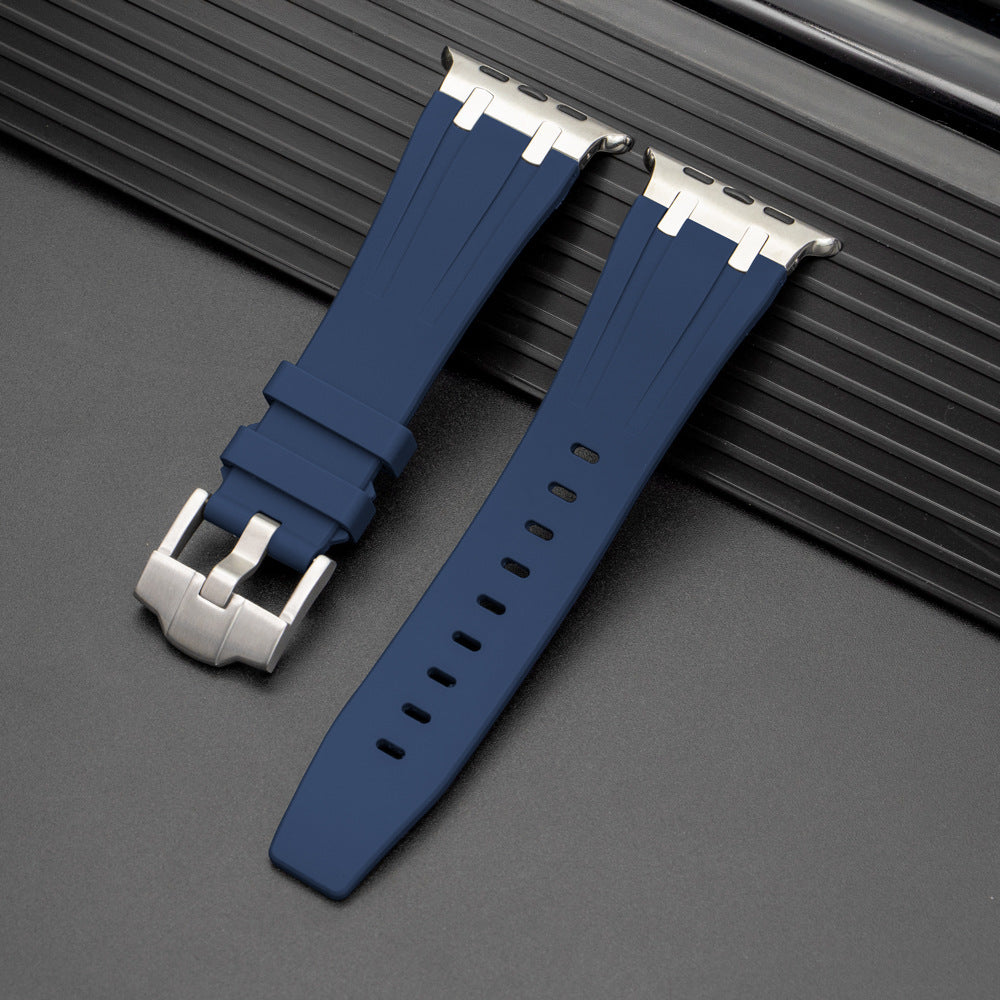 Bracelete Nexal para Apple Watch — Design em silicone, detalhe metálico na extremidade - Desfino