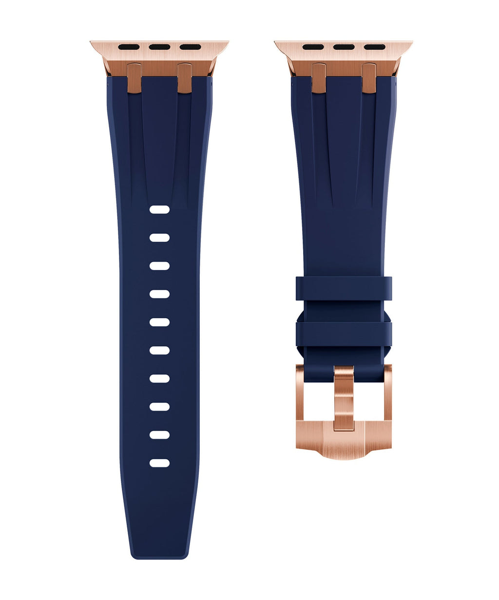 Bracelet Nexal pour Apple Watch — Design en silicone, accent métallique sur la tête - Desfino