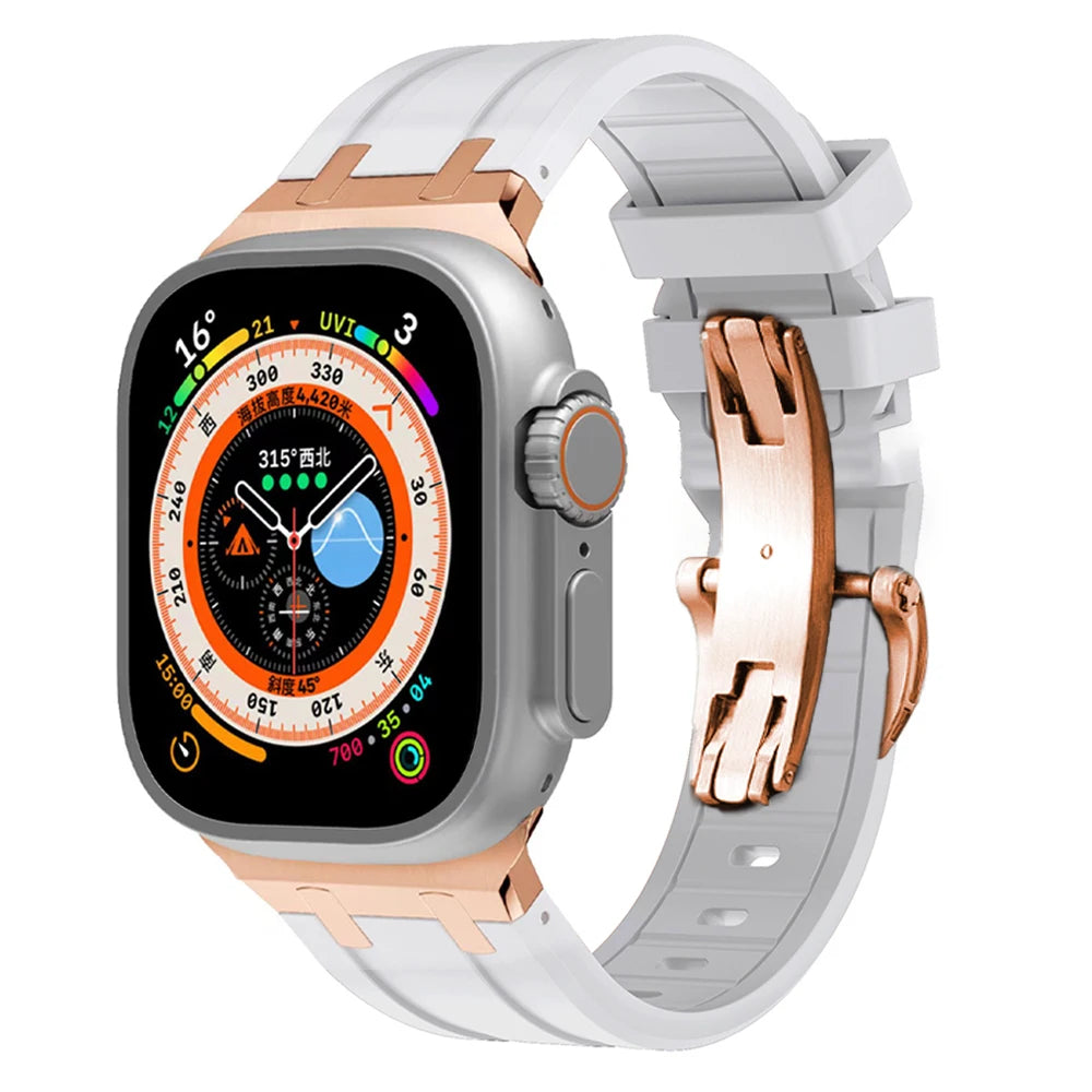 Novara Apple Watch Strap — Thick Silicone, Grade 2 Titanium Adapter - Desfino