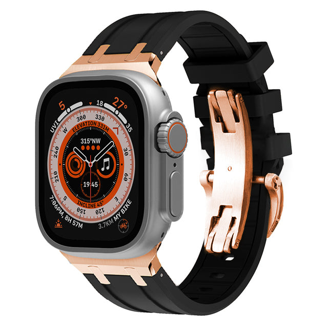 Novara Apple Watch Strap — Thick Silicone, Grade 2 Titanium Adapter - Desfino