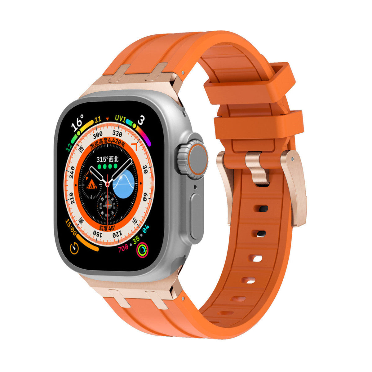 Bracelete Nexal para Apple Watch — Design em silicone, detalhe metálico na extremidade - Desfino