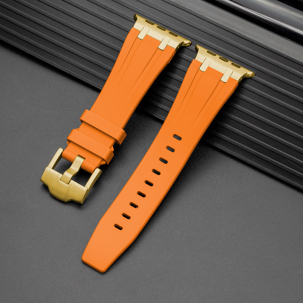 Bracelet Nexal pour Apple Watch — Design en silicone, accent métallique sur la tête - Desfino