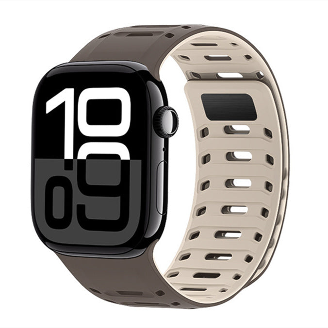 Apple Watch-armband i silikon - magnetlås, justerbart 130–230 mm - Desfino
