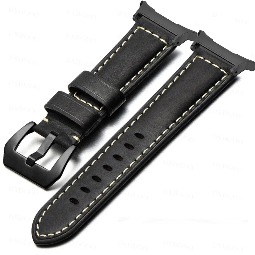 Rowen håndsydd rem i frostet skinn — Samsung Watch Ultra 47 mm - Desfino