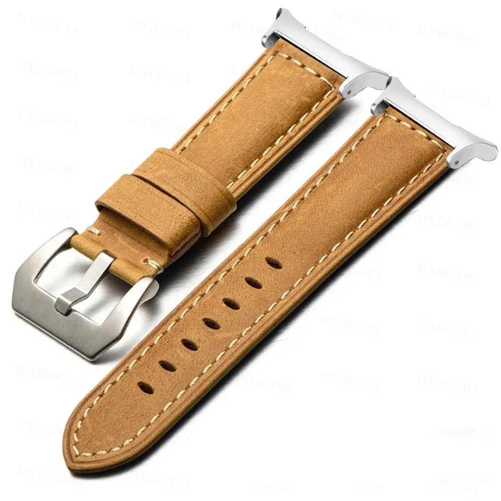 Rowen håndsydd rem i frostet skinn — Samsung Watch Ultra 47 mm - Desfino