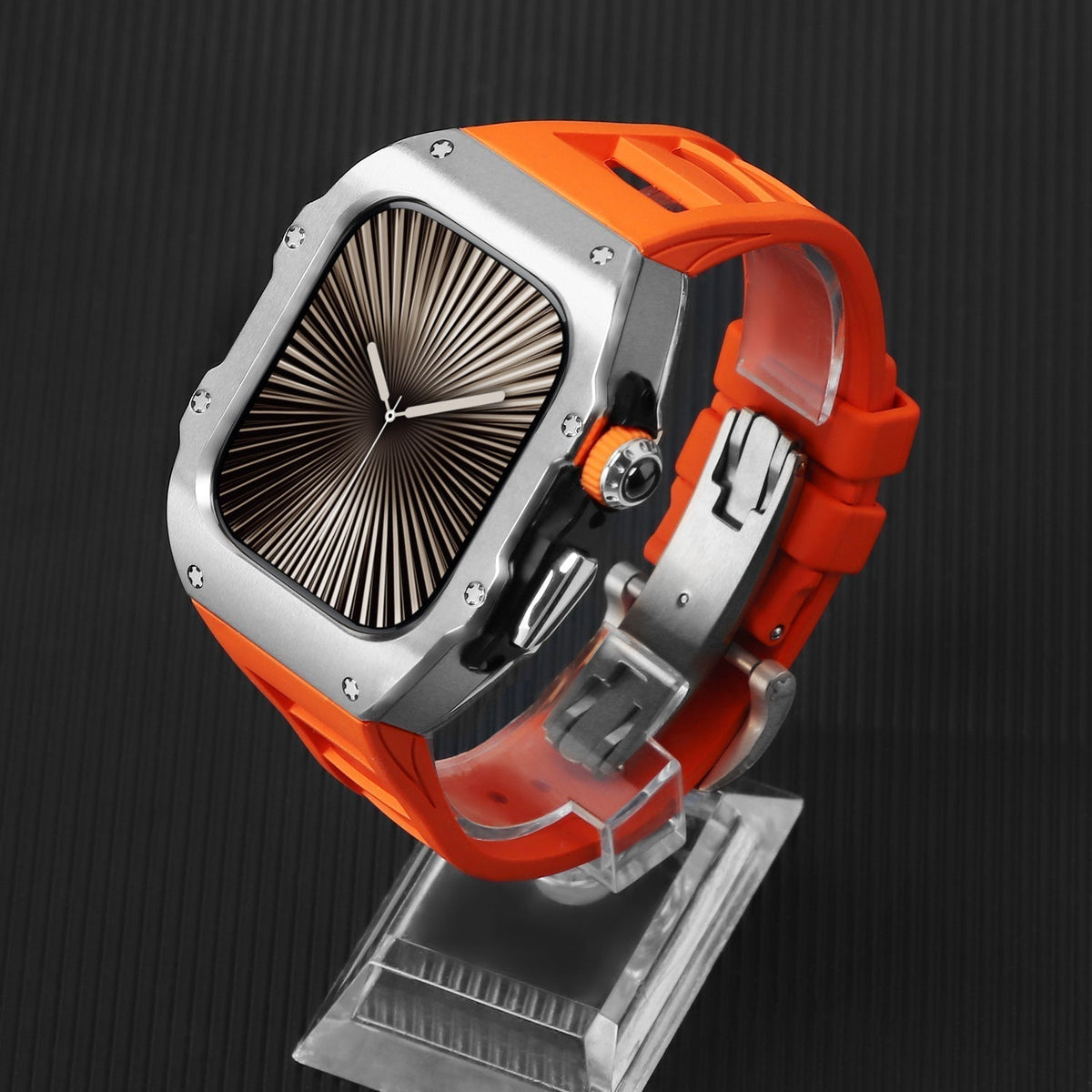 LumaGuard Fluorelastomer-Armband für die Apple Watch — galvanisiert - Desfino