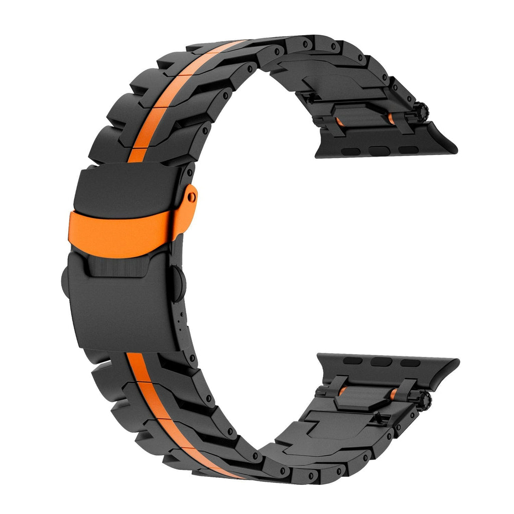 Bracelete metálico AurumForge para Apple Watch — Fecho de borboleta, 130–220 mm - Desfino