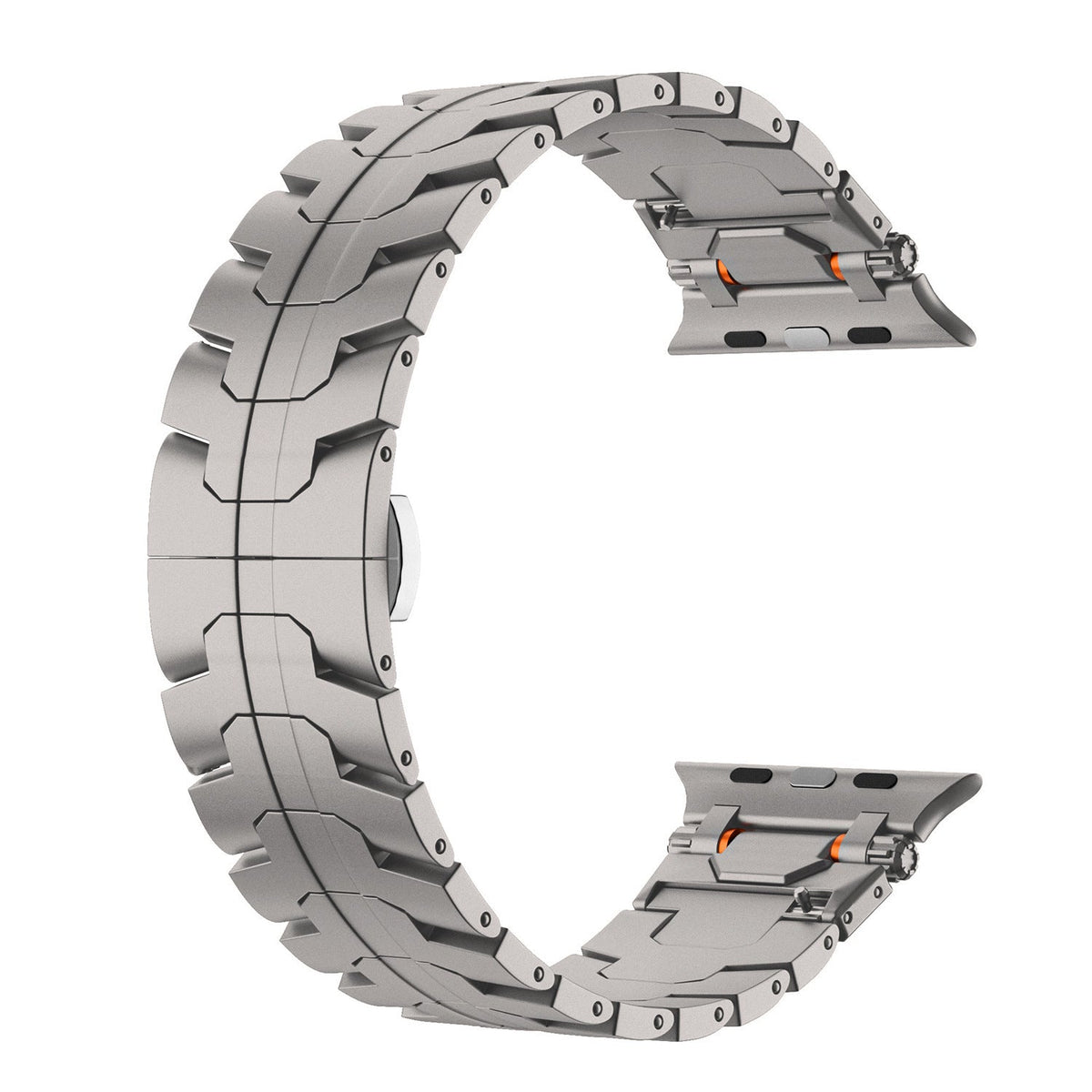 Bracelete metálico AurumForge para Apple Watch — Fecho de borboleta, 130–220 mm - Desfino