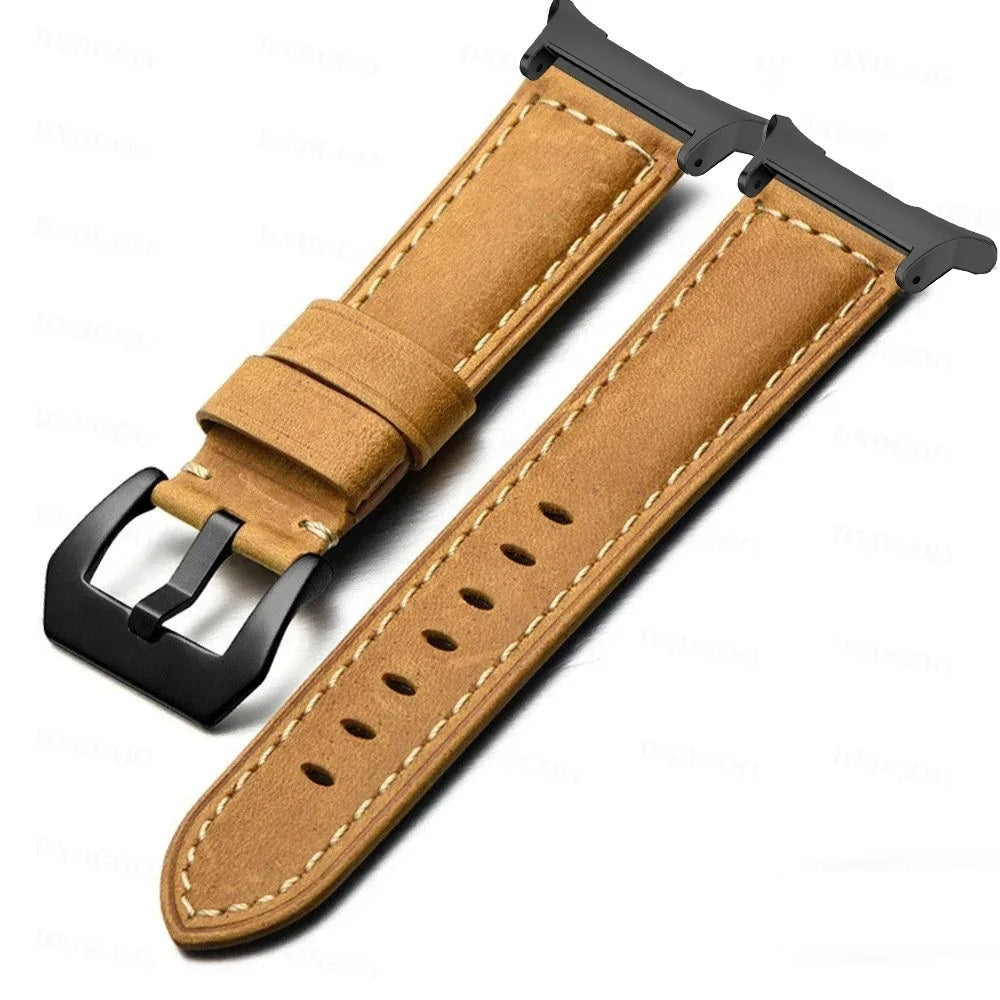 Rowen håndsydd rem i frostet skinn — Samsung Watch Ultra 47 mm - Desfino