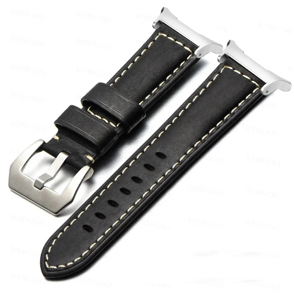 Rowen håndsydd rem i frostet skinn — Samsung Watch Ultra 47 mm - Desfino