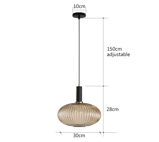 AuraGlass retro LED závěsné svítidlo — svítidlo ve vintage stylu - Desfino