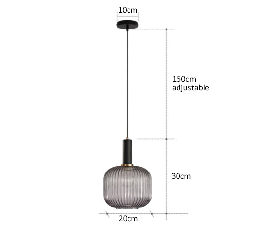 AuraGlass retro LED závěsné svítidlo — svítidlo ve vintage stylu - Desfino