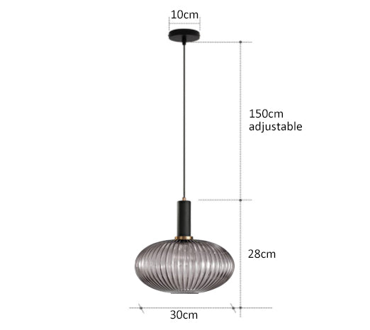 AuraGlass retro LED závěsné svítidlo — svítidlo ve vintage stylu - Desfino