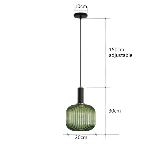 AuraGlass retro LED závěsné svítidlo — svítidlo ve vintage stylu - Desfino