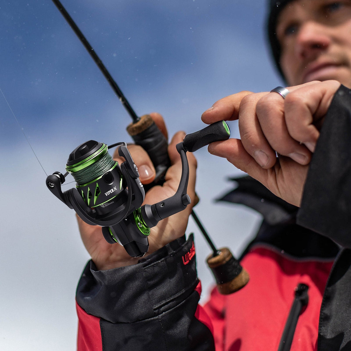 Piscifun Viper X 500/1000 isfiskerulle - 5.2:1 grafit - Desfino