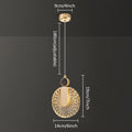 Aurelia Gold LED-Pendelleuchte – runde Kristall-Hängeleuchte