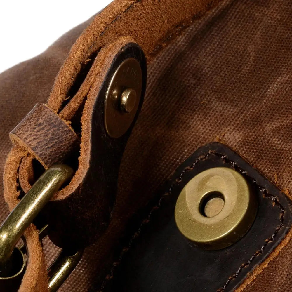 Ridgeway Canvas- und Lederrucksack mit 23 L Fassungsvermögen — Wasserabweisend - Desfino