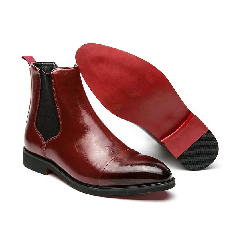 Bottines Chelsea pour hommes en cuir véritable Aurelius & Co. — Style classique - Desfino