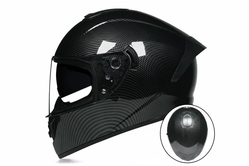 Casque de moto intégral LVS-701 — chaleur hivernale, double visière - Desfino