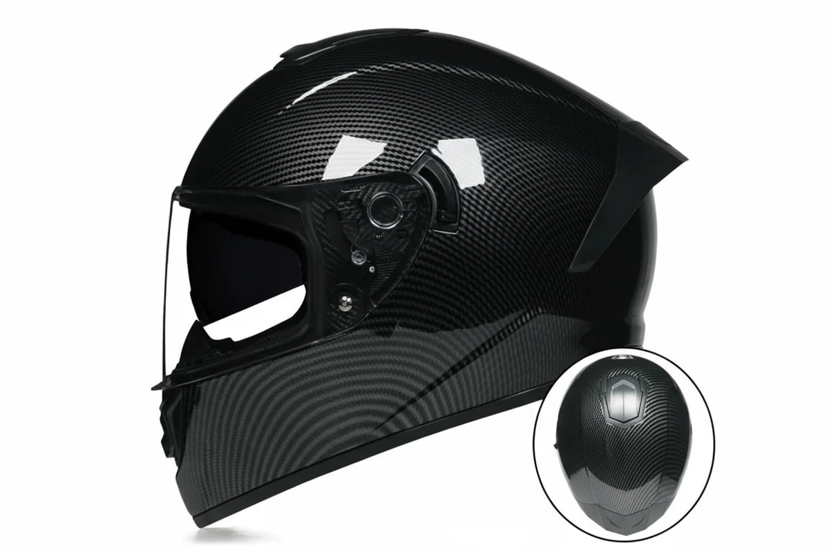 Casque de moto intégral LVS-701 — chaleur hivernale, double visière - Desfino