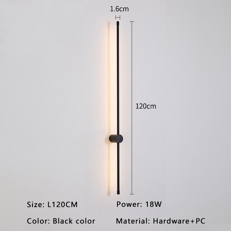 Aplica de perete minimalistă AureaNova — lumină LED modernă, aurie/neagră - Desfino