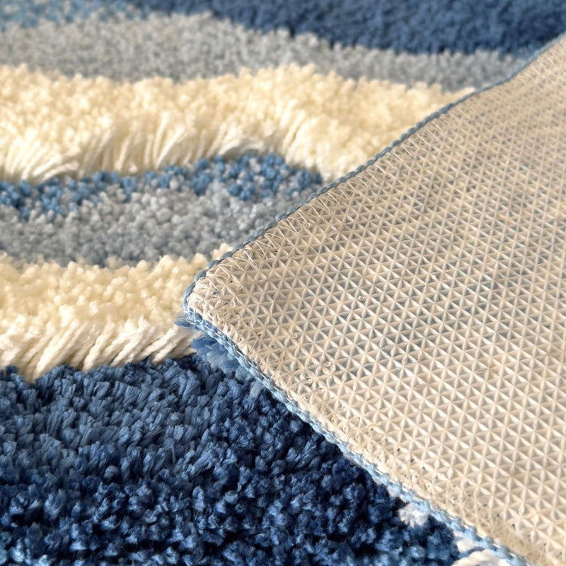 Marisyl getuft oceaangolventapijt — antislip decoratief vloerkleed - Desfino