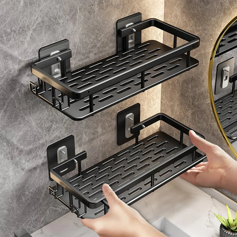 Étagère de salle de bain VelaGrip — Rangement mural à un niveau - Desfino