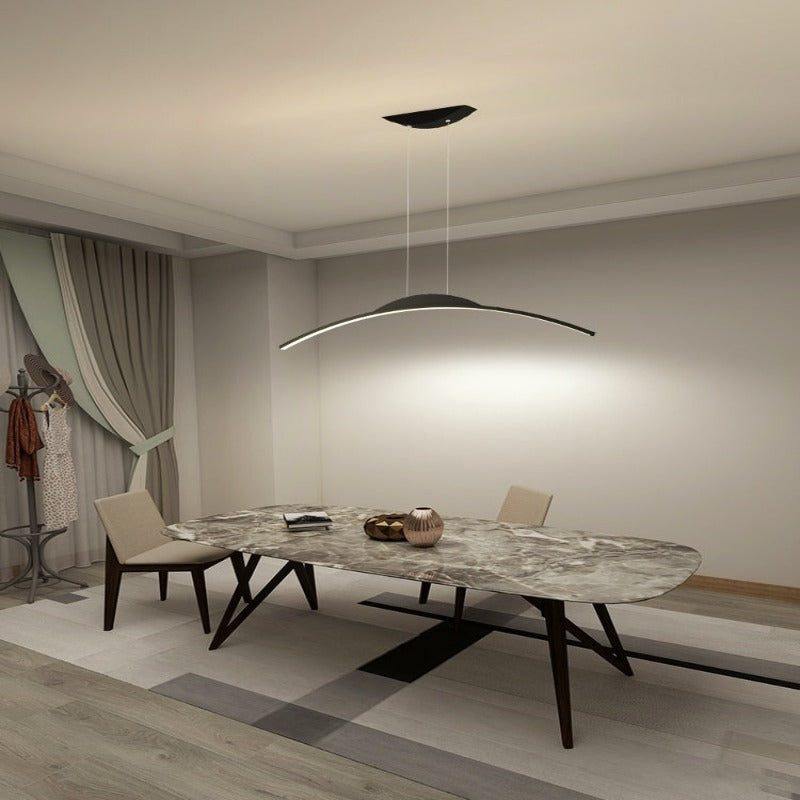 Sereno Modern Linear LED Island Chandelier — Integrated LED Light - Desfino