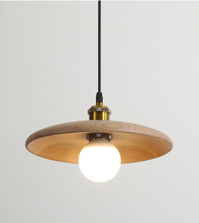 Lumină suspendată din lemn de stejar nordic LumaNord — design cu o strălucire caldă - Desfino