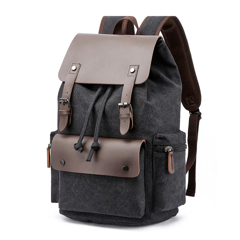 Zaino da esploratore in tela Ridgewell — Borsa capiente rétro da 20–35L - Desfino