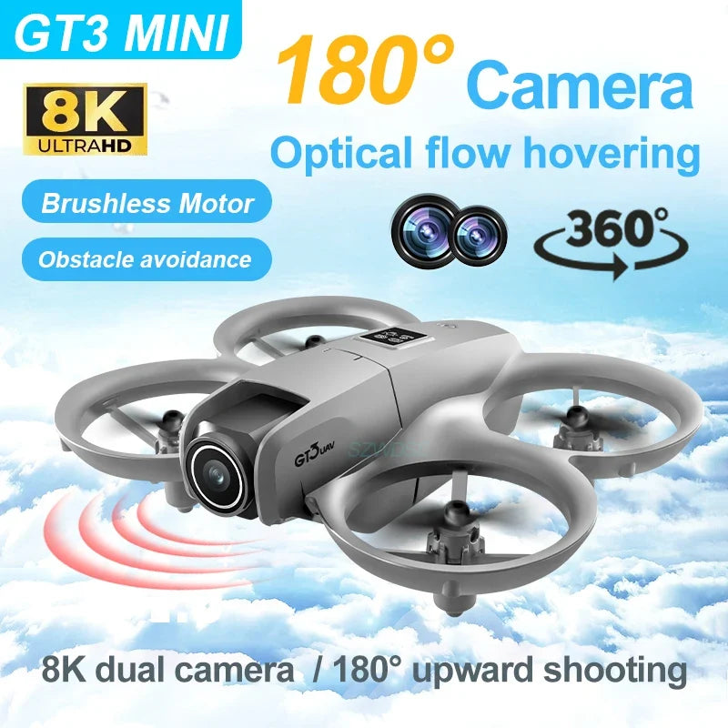 רחפן RC GT3 משנת 2025 — מצלמה כפולה 8K 5G HD, הימנעות ממכשולים - Desfino