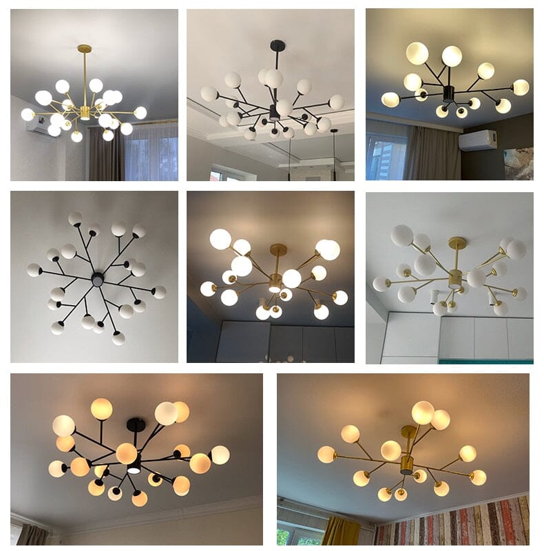 Marlow Bubble Chandelier — 30 cm Adjustable Hanging Pole - Desfino