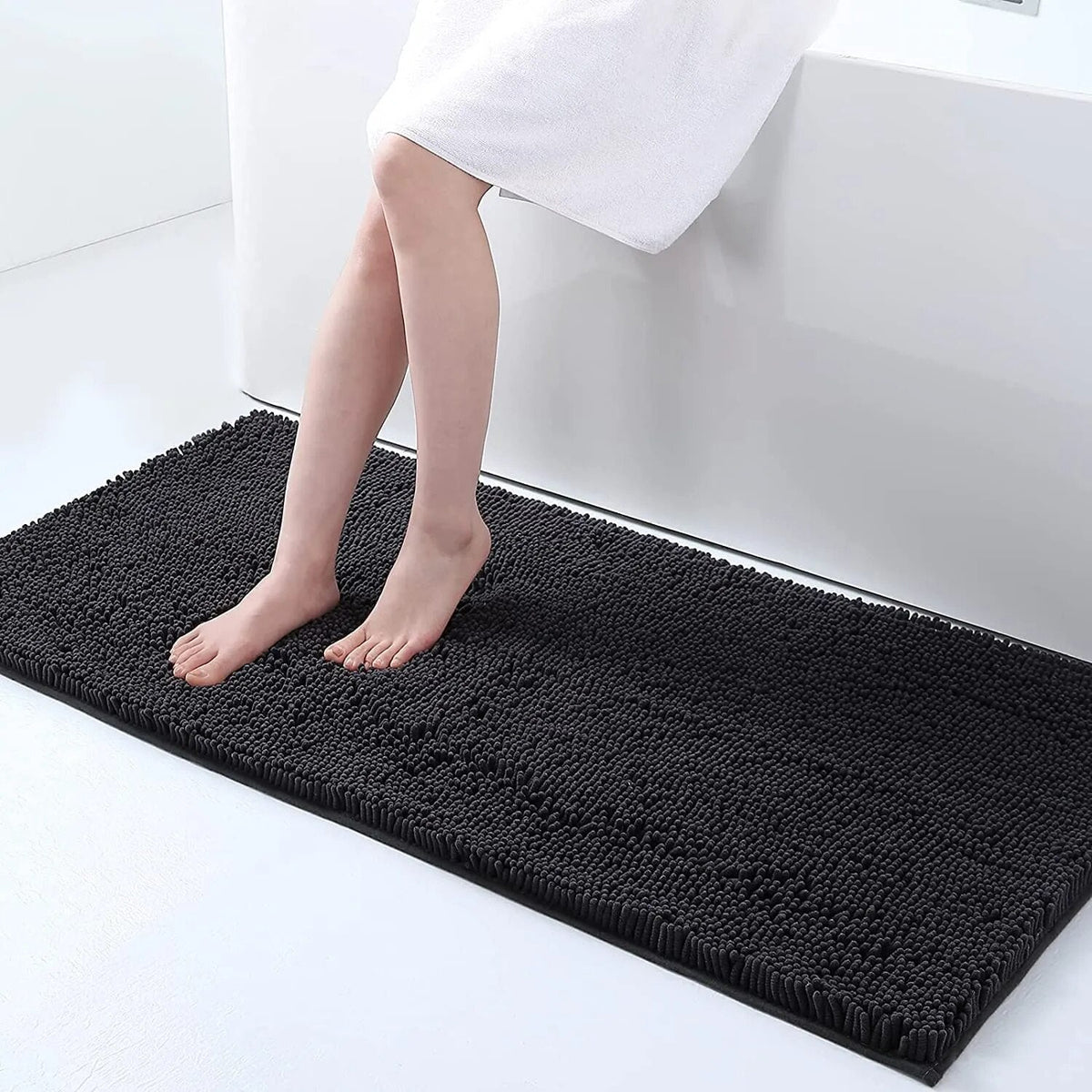 NimbusStep halkfri tjock badrumsmatta - absorberande, vadderad yta - Desfino