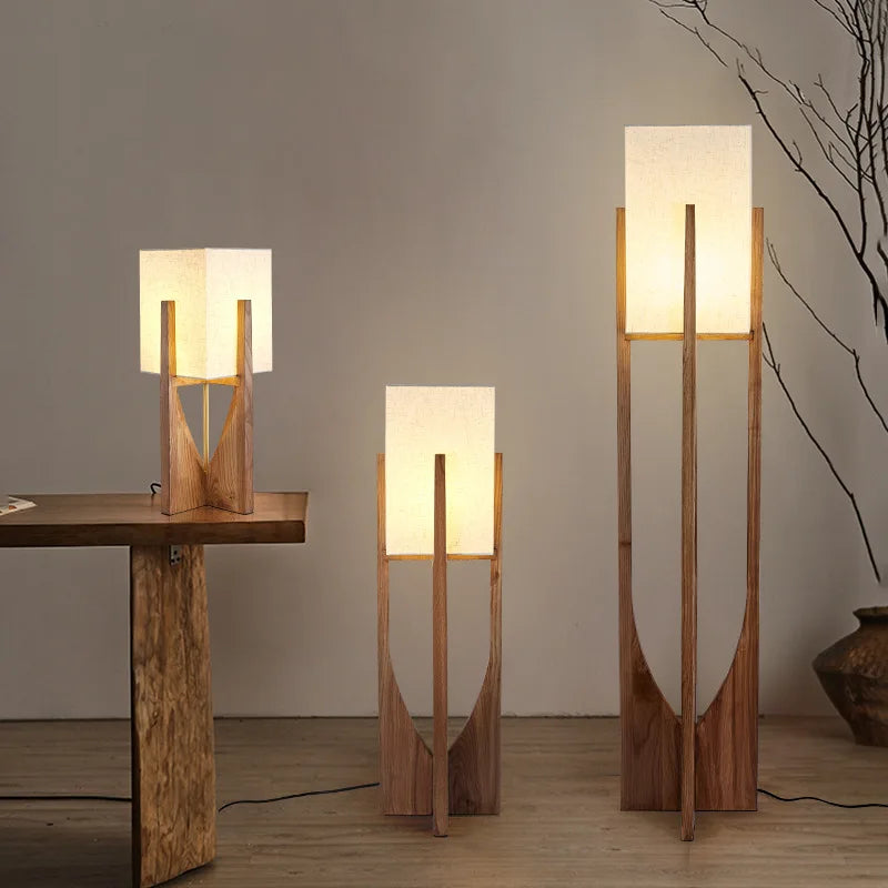AuroraWood Kollektion von LED-Pendelleuchten — Holzoptik, E27 - Desfino