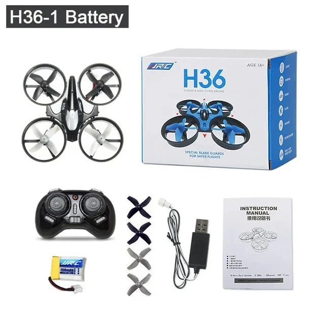 רחפן RC מיני H36 — סיבובי 360°, מצב ללא ראש וג'יירו בעל 6 צירים | דספינו