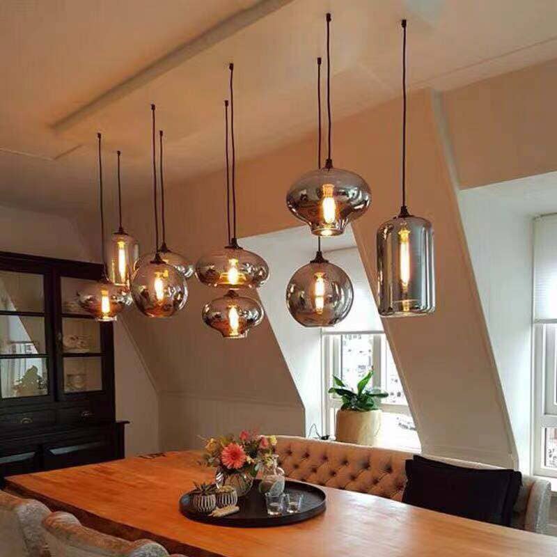 Liora nordisk glasskrone - justerbart oppheng på 150 cm - Desfino