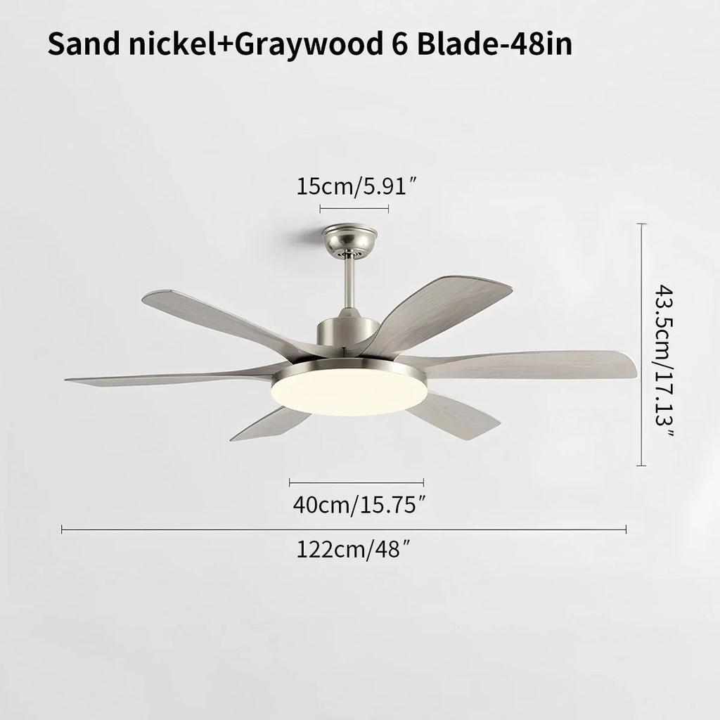 Living Room 6-Leaf Ceiling Fan Light | Desfino
