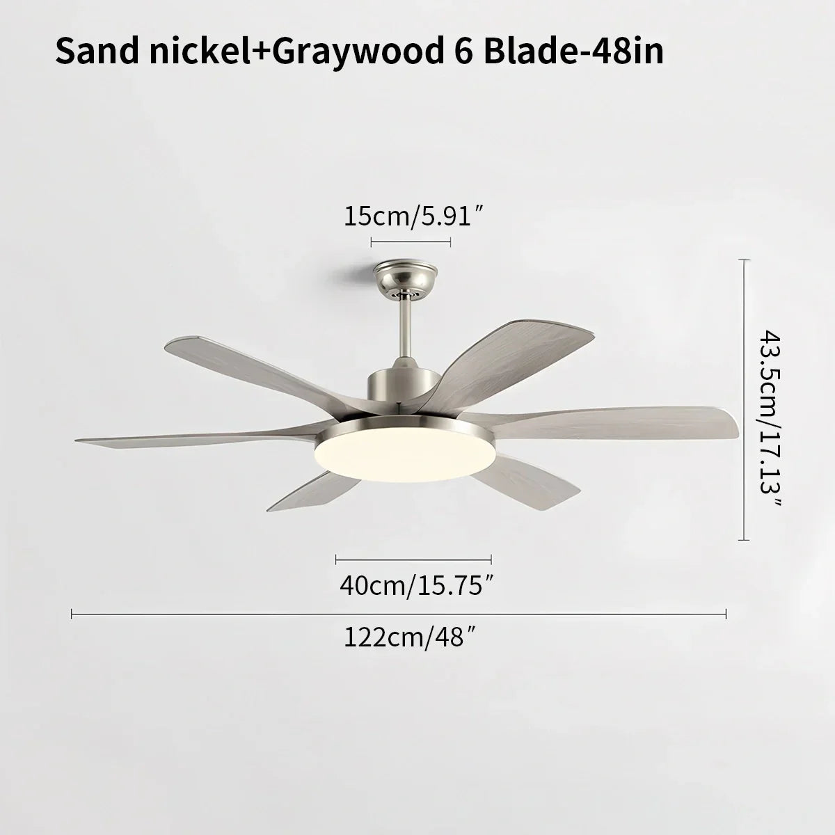 Living Room 6-Leaf Ceiling Fan Light | Desfino