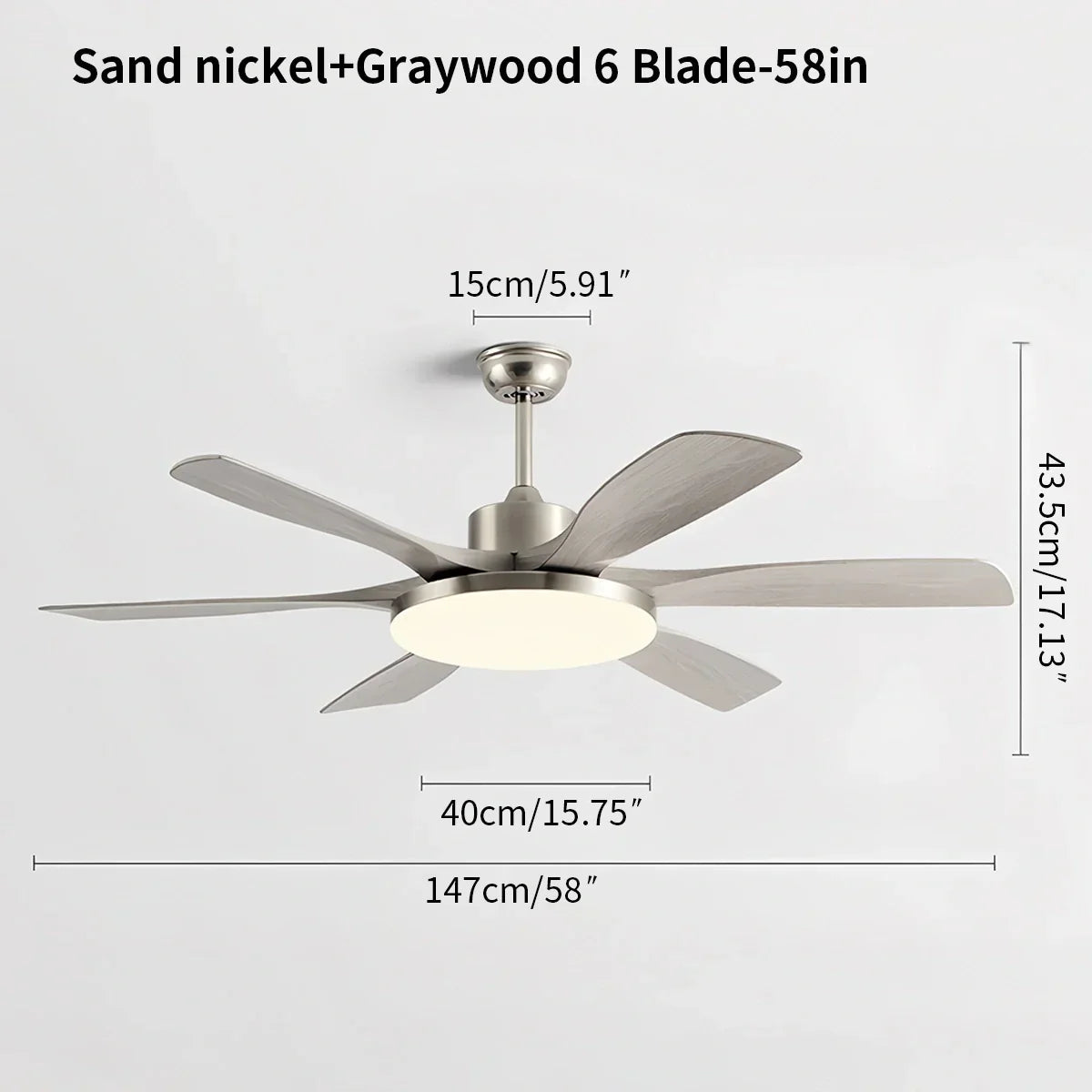 Living Room 6-Leaf Ceiling Fan Light | Desfino
