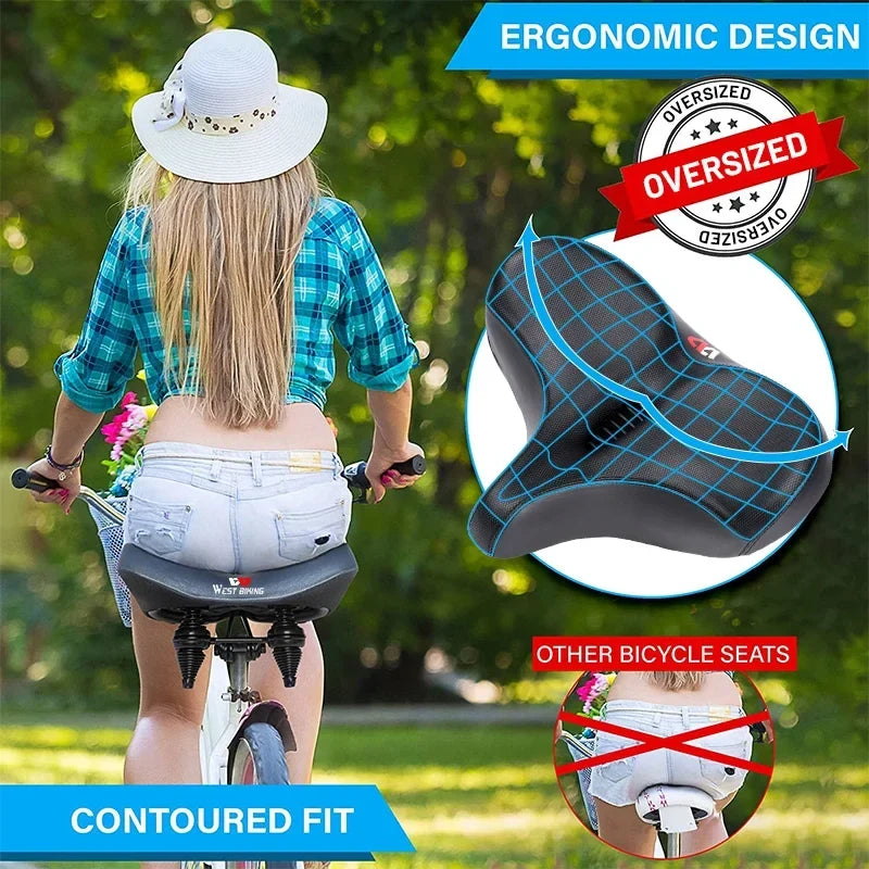 Široké ergonomické sedlo SummitRide pro horská a městská kola - Desfino