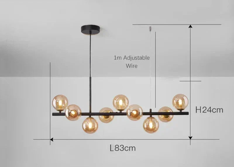 7–11 lumini LED G9 — colecția de candelabre Marisol - Desfino