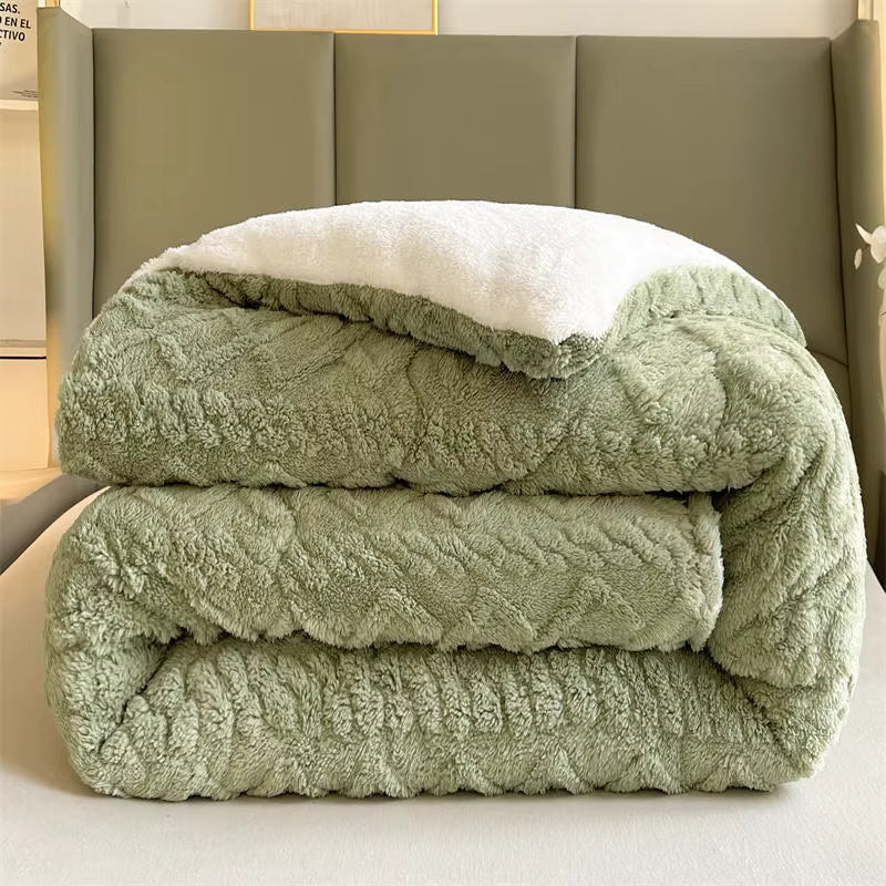 Manta pesada de caxemira de cordeiro NylaWeave — Ultr quente para o inverno - Desfino