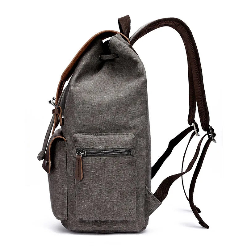 Zaino da esploratore in tela Ridgewell — Borsa capiente rétro da 20–35L - Desfino