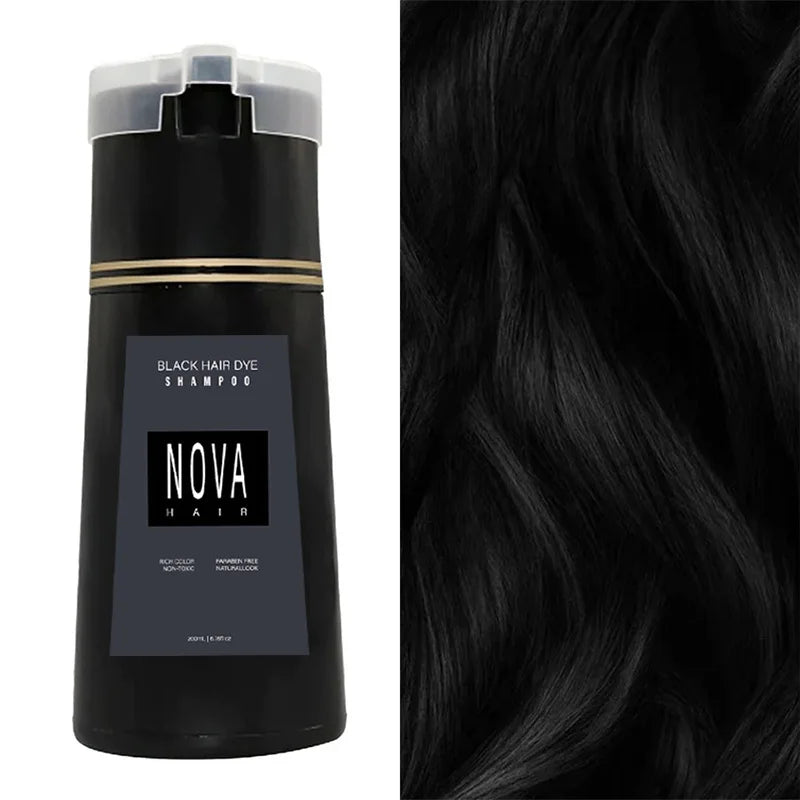 NovaHair bylinný šampon na barvení vlasů — rychlá aplikace za 10 minut