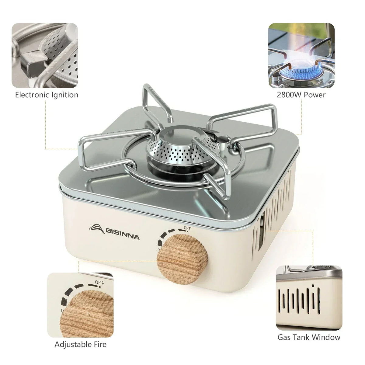 SummitTrail 2800W Portable Gas Camping Stove Burner - Desfino