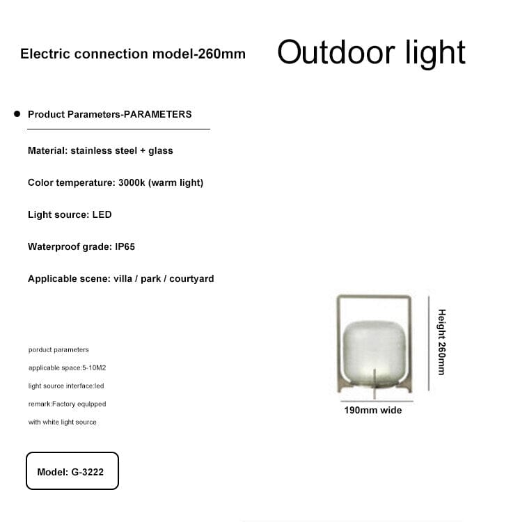 Luma Terrace Lights — Weatherproof Stainless Steel & Glass Light - Desfino