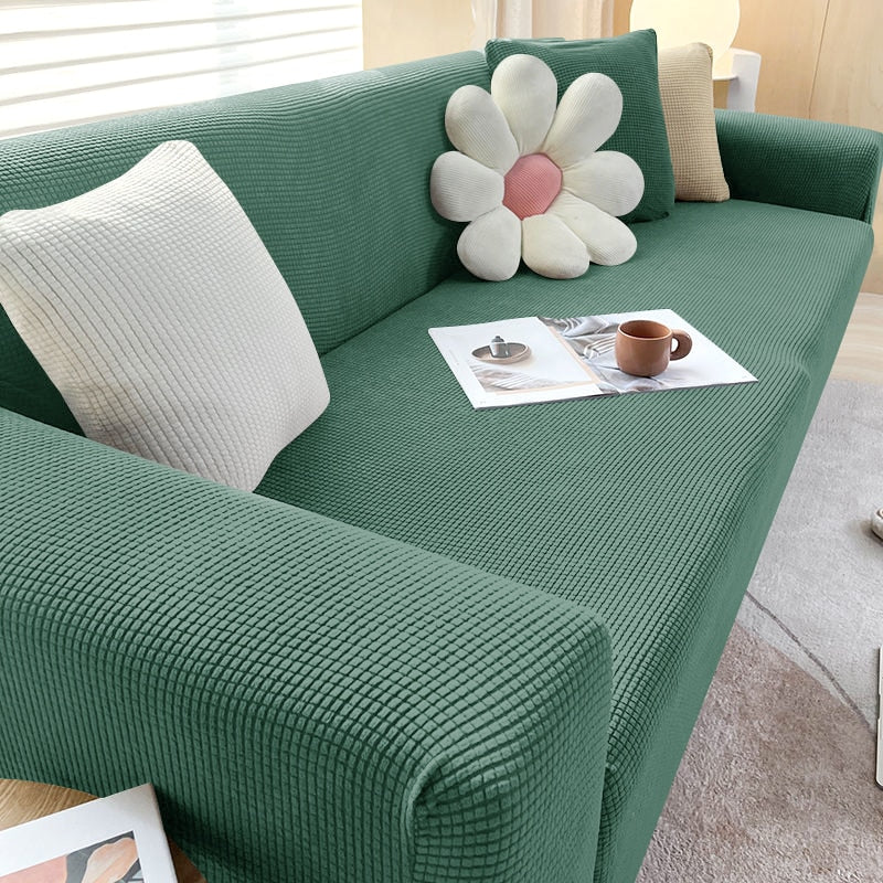 Housse de canapé extensible lavable — Ajustement antidérapant, 1 à 3 places - Desfino