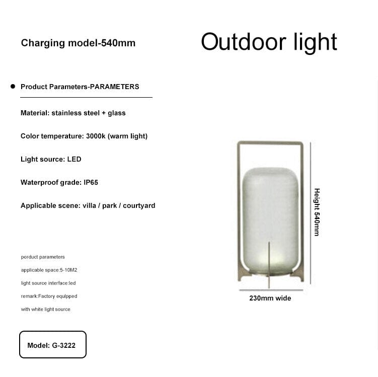 Luma Terrace Lights — Weatherproof Stainless Steel & Glass Light - Desfino