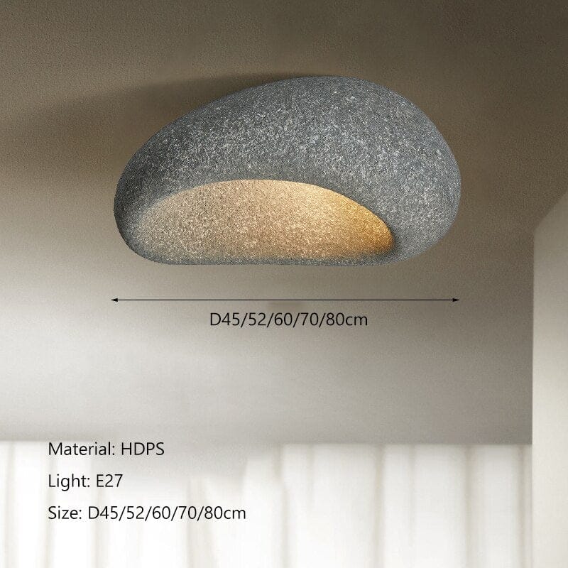 Tenzai Wabi-Sabi Ceiling Light — E27 Surface-Mount Fixture - Desfino